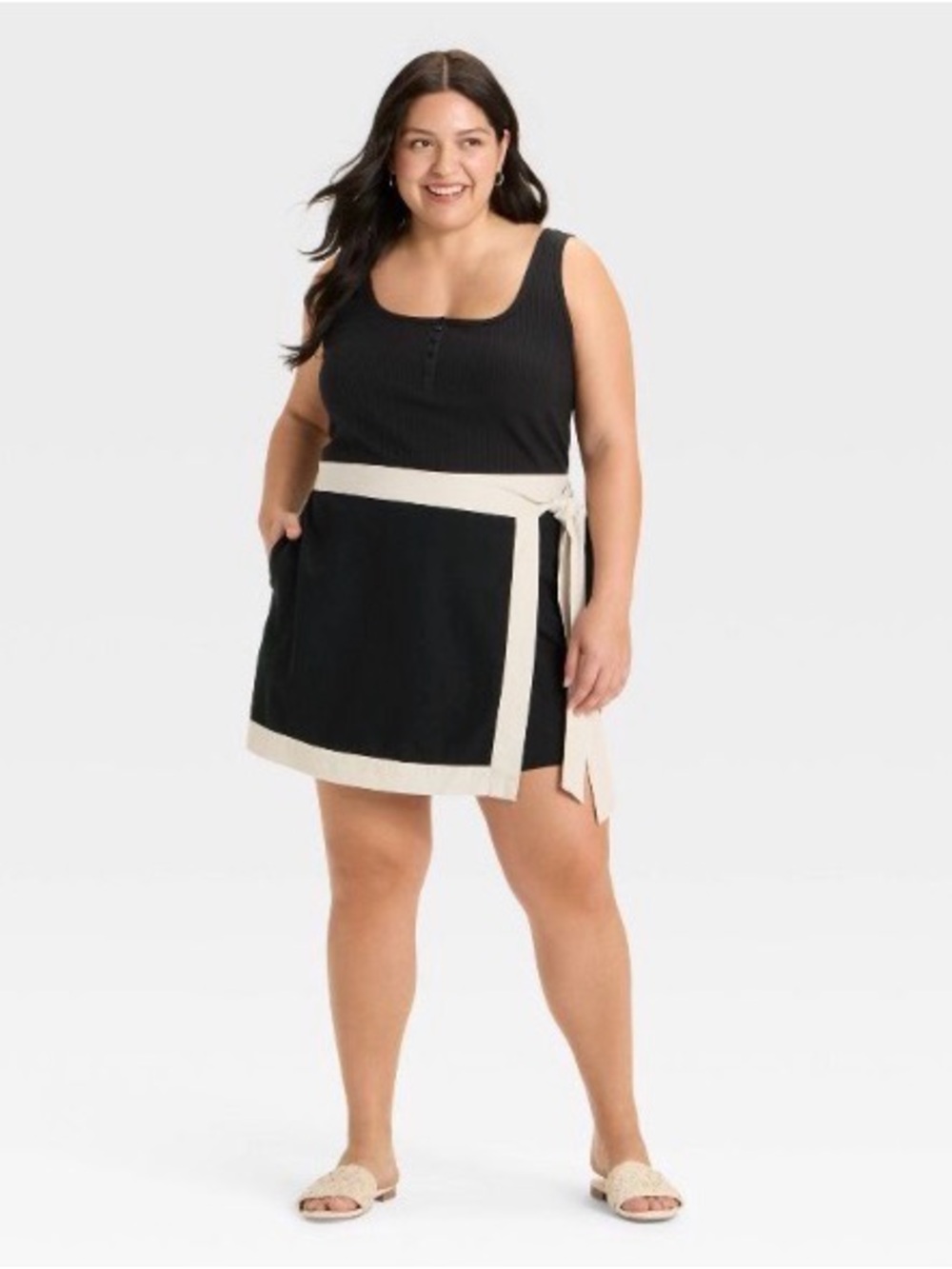 Ava & VIV Black & cream Skort NWT